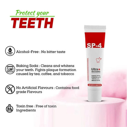 SP4 Ultra Whitening Probiotic Toothpaste✨ Buy 1, Get 1 FREE – Ultimate Whitening Value Pack