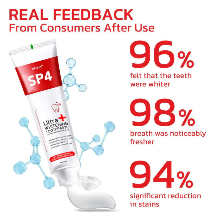 SP4 Ultra Whitening Probiotic Toothpaste✨ Buy 1, Get 1 FREE – Ultimate Whitening Value Pack